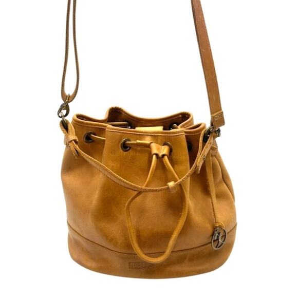BASEBALLISM VINTAGE Look - authentic genuine leather bucket crossbody handbag - Picture 10 of 14